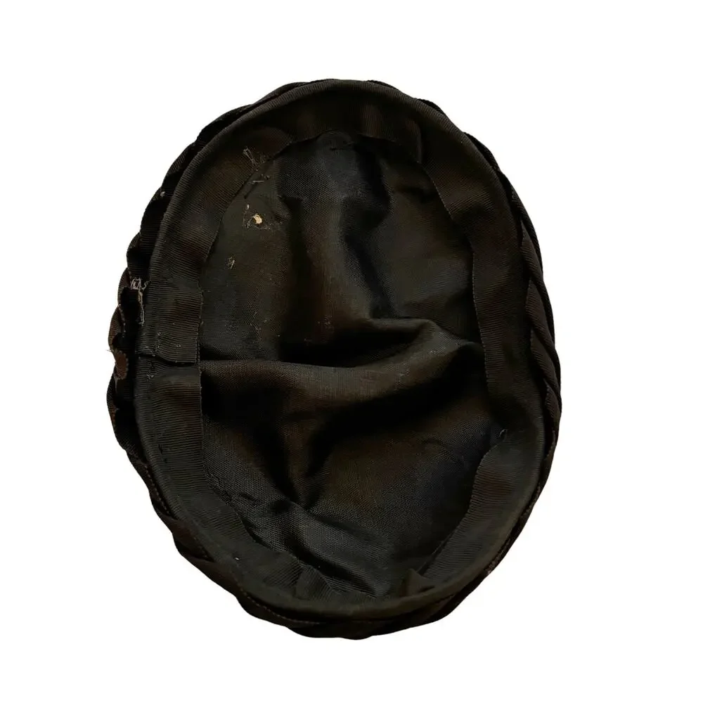 Vintage Velvet Evening Topper Hat Brown